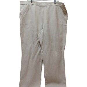 J Jill Love Linen Pants Plus Size‎ 1X Pockets Relaxed Resort Vacation Travel